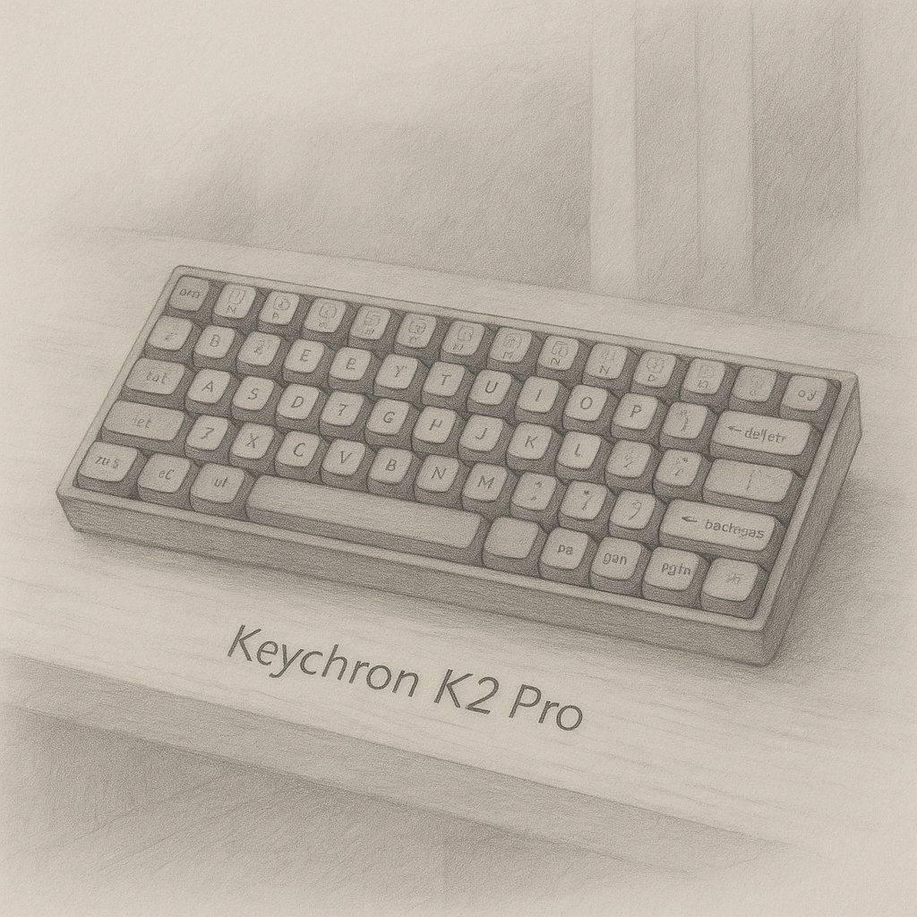 A mechanical keyboard photographed like a sketch, with labeled banana switches.