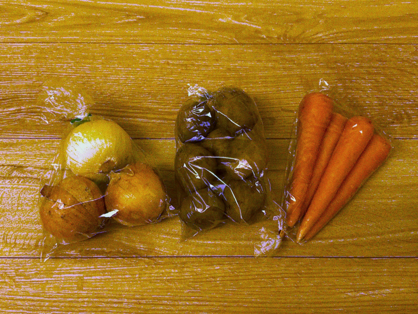 Curry base ingredients: onion, carrot, potato