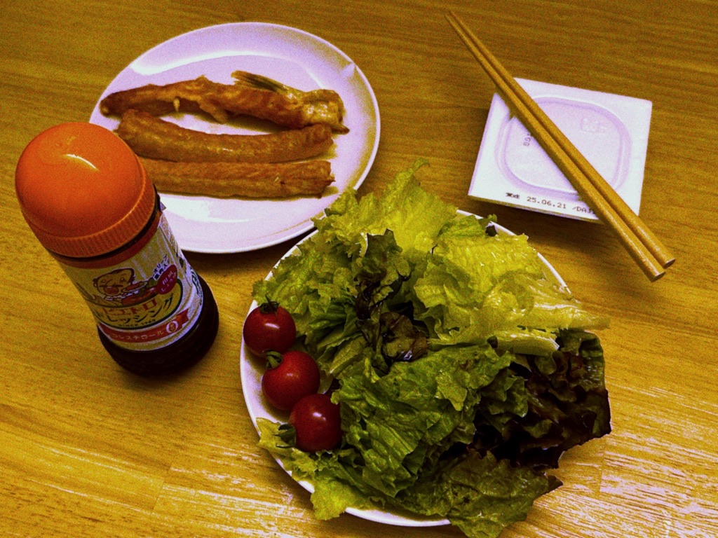 Dinner plate with vegetables and chicken